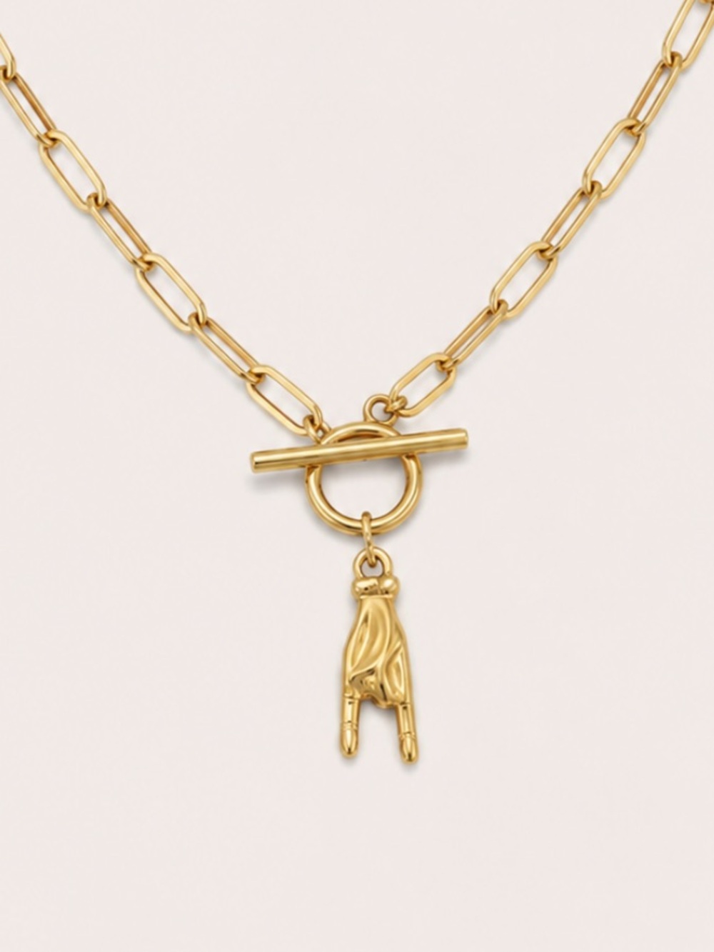 New! Gold Rock On Texas Hook’em Horns Toggle Necklace NWOT 1068